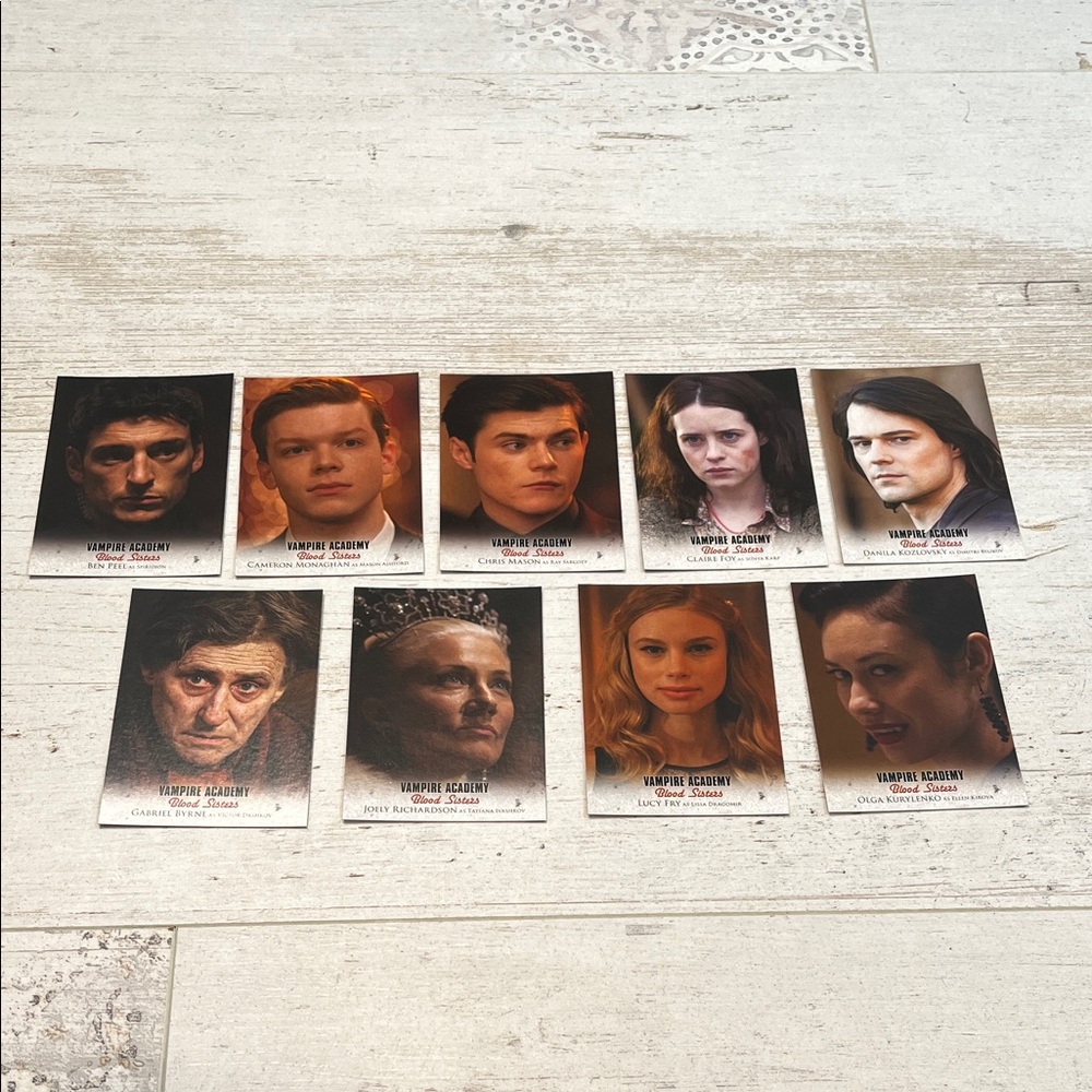 Vampire Academy Blood Sisters Set of 9 Character Trading Cards